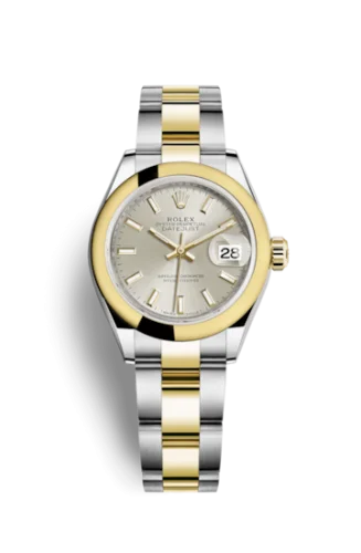 Rolex - 279163-0020 Lady-Datejust 28 Rolesor Yellow Domed / Oyster / Silver