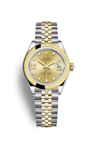 Rolex - 279163-0022 Lady-Datejust 28 Rolesor Yellow Domed / Jubilee / Champagne Diamond