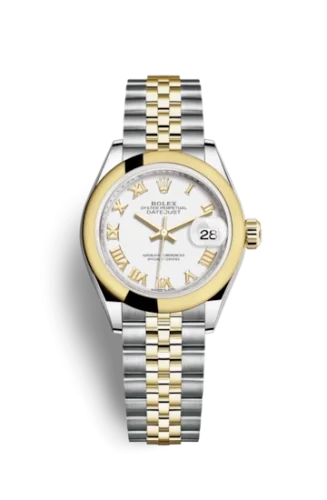 Rolex Rolex - 279163-0023 Lady-Datejust 28 Rolesor Yellow Domed / Jubilee / White Roman