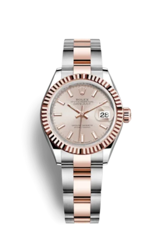 Rolex - 279171-0002 Lady-Datejust 28 Rolesor Rose Fluted / Oyster / Sundust