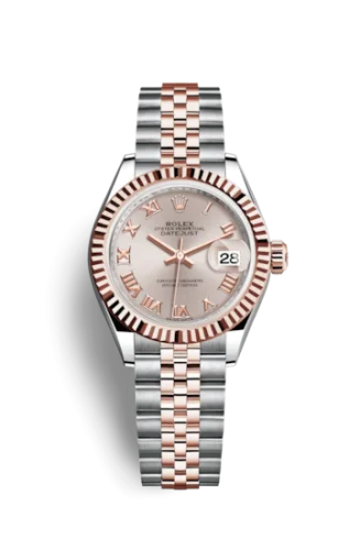 Rolex - 279171-0005 Lady-Datejust 28 Rolesor Rose Fluted / Jubilee / Sundust Roman