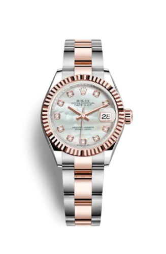 Rolex - 279171-0014 Lady-Datejust 28 Rolesor Rose Fluted / Oyster / MOP