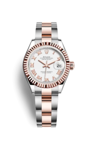 Rolex - 279171-0022 Lady-Datejust 28 Rolesor Rose Fluted / Oyster / White Roman