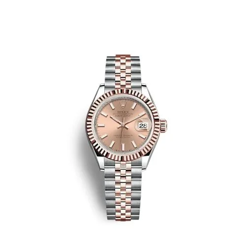 Rolex - 279171-0023 Lady-Datejust 28 Stainless Steel / Rose Gold / Fluted / Rose / Jubilee