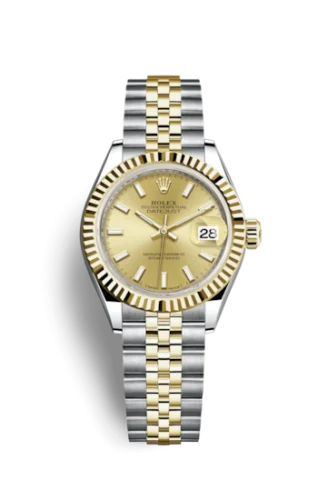 Rolex - 279173-0001 Lady-Datejust 28 Rolesor Yellow Fluted / Jubilee / Champagne