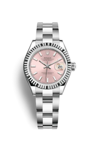 Rolex - 279174-0002 Lady-Datejust 28 Stainless Steel Fluted / Pink / Oyster
