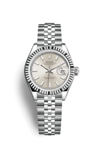 Rolex - 279174-0005 Lady-Datejust 28 Stainless Steel Fluted / Silver / Jubilee