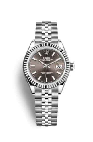 Rolex - 279174-0011 Lady-Datejust 28 Stainless Steel Fluted / Grey / Jubilee