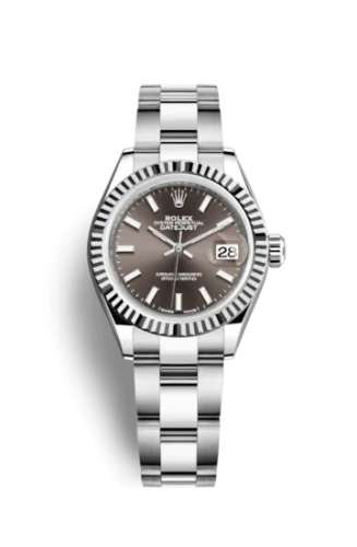 Rolex - 279174-0012 Lady-Datejust 28 Stainless Steel Fluted / Grey / Oyster