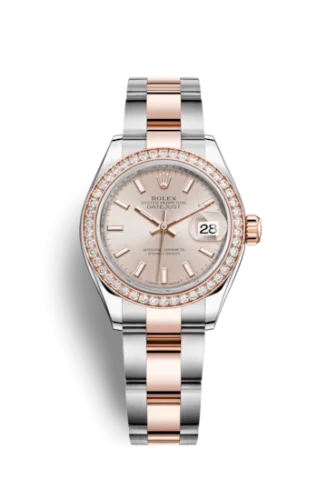 Rolex - 279381rbr-0002 Lady-Datejust 28 Rolesor Rose Diamond / Oyster / Sundust