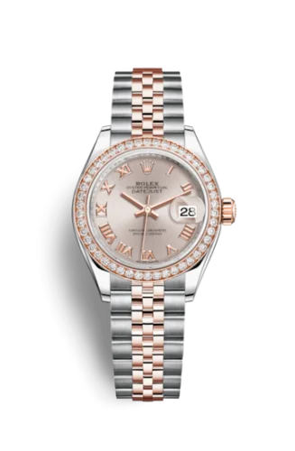 Rolex - 279381rbr-0005 Lady-Datejust 28 Rolesor Rose Diamond / Jubilee / Sundust Roman