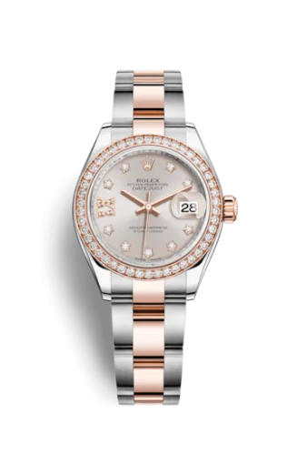 Rolex - 279381rbr-0020 Lady-Datejust 28 Rolesor Rose Diamond / Oyster / Sundust Diamond