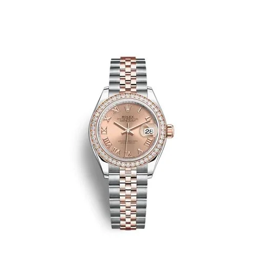 Rolex - 279381RBR-0025 Lady-Datejust 28 Stainless Steel / Rose Gold /  Diamond / Rose - Roman / Jubilee