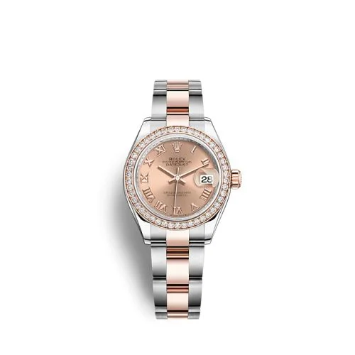 Rolex - 279381RBR-0026 Lady-Datejust 28 Stainless Steel / Rose Gold /  Diamond / Rose - Roman / Oyster