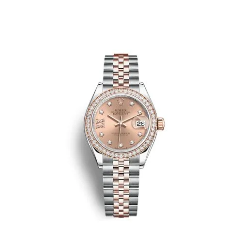 Rolex - 279381RBR-0027 Lady-Datejust 28 Stainless Steel / Rose Gold /  Diamond / Rose - Diamond / Jubilee