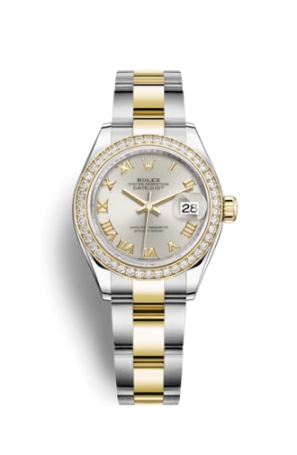 Rolex - 279383RBR-0006 Lady-Datejust 28 Rolesor Yellow Diamond / Oyster / Silver Roman