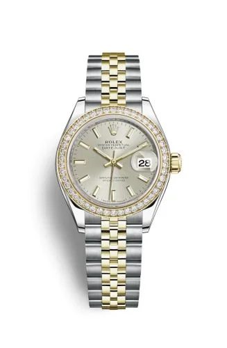 Rolex - 279383RBR-0017 Lady-Datejust 28 Rolesor Yellow Diamond / Jubilee / Silver