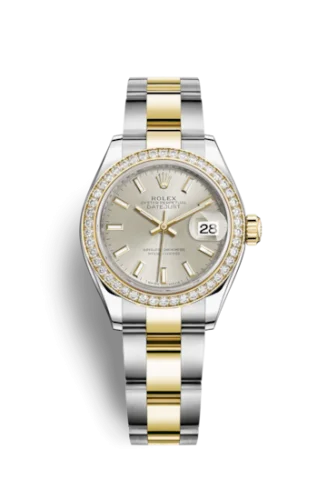 Rolex - 279383RBR-0018 Lady-Datejust 28 Rolesor Yellow Diamond / Oyster / Silver