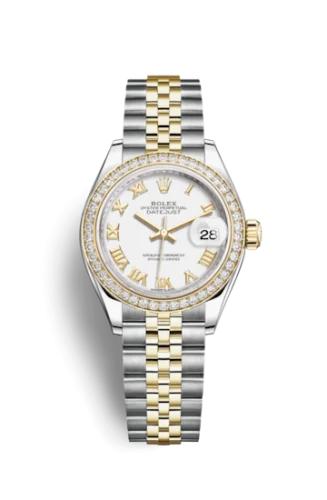 Rolex - 279383RBR-0023 Lady-Datejust 28 Rolesor Yellow Diamond / Jubilee / White Roman