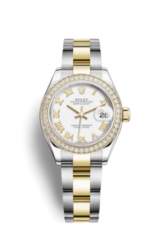 Rolex - 279383RBR-0024 Lady-Datejust 28 Rolesor Yellow Diamond / Oyster / White Roman