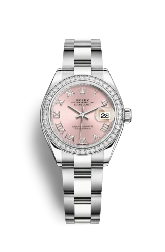Rolex - 279384RBR-0006 Lady-Datejust 28 Stainless Steel / Diamond / Pink - Roman / Oyster