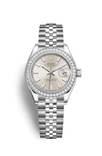 Rolex - 279384RBR-0007 Lady-Datejust 28 Stainless Steel / Diamond / Silver / Jubilee