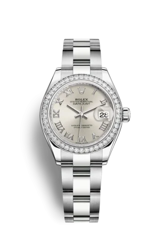 Rolex - 279384RBR-0010 Lady-Datejust 28 Stainless Steel / Diamond / Silver - Roman / Oyster