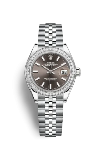 Rolex - 279384RBR-0013 Lady-Datejust 28 Stainless Steel / Diamond / Grey / Jubilee