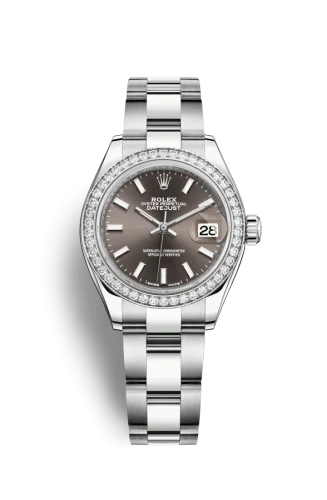 Rolex - 279384RBR-0014 Lady-Datejust 28 Stainless Steel / Diamond / Grey / Oyster