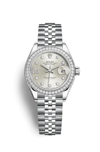 Rolex - 279384RBR-0021 Lady-Datejust 28 Stainless Steel / Diamond / Silver - Diamond / Jubilee