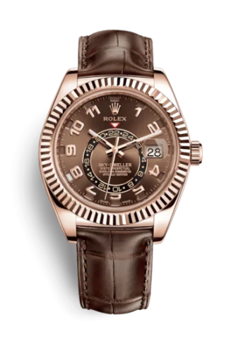 Rolex - 326135-0001 Sky-Dweller Everose / Chocolate / Alligator