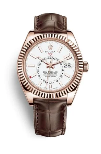 Rolex - 326135-0006 Sky-Dweller Everose / White / Alligator