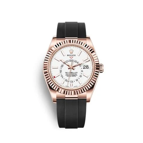 Rolex - 326235-0004 Sky-Dweller Everose / White / Oysterflex