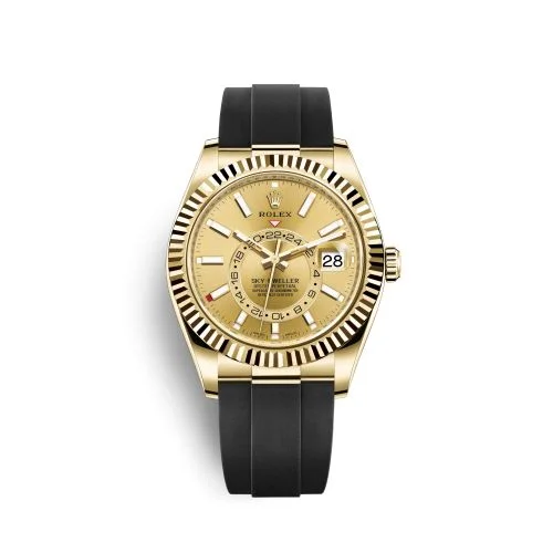 Rolex - 326238-0007 Sky-Dweller Yellow Gold / Champagne / Oysterflex