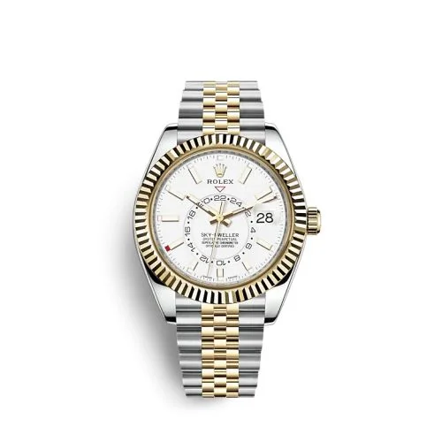Rolex - 326933-0010 Sky-Dweller Stainless Steel / Yellow Gold / White / Jubilee