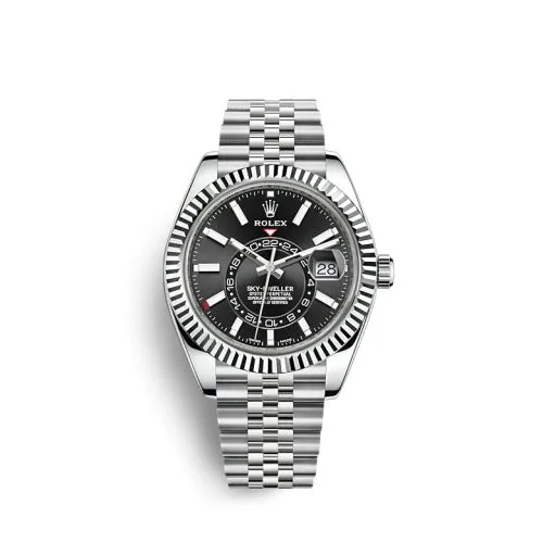 Rolex - 326934-0006 Sky-Dweller Stainless Steel / White Gold / Black / Jubilee