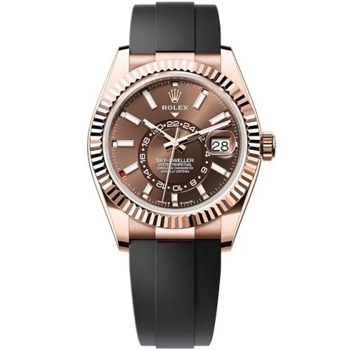 Rolex - 336235-0002 Sky-Dweller Everose / Chocolate / OysterFlex