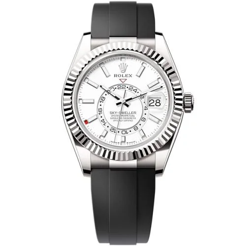 Rolex - 336239-0003 Sky-Dweller White Gold / White / OysterFlex