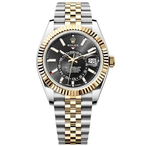Rolex - 336933-0004 Sky-Dweller Stainless Steel - Yellow Gold / Black / Jubilee