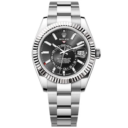 Rolex - 336934-0007 Sky-Dweller Stainless Steel - White Gold / Black / Oyster