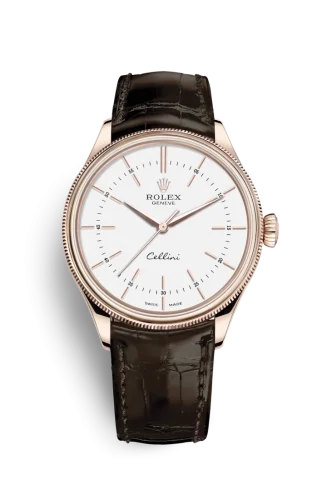 Rolex Rolex - 50505-0020 Cellini Time Everose / White / Alligator Brown