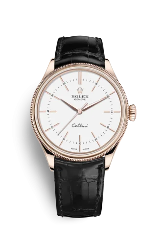 Rolex - 50505-0021 Cellini Time Everose / White / Alligator Black