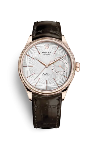 Rolex - 50515-0008 Cellini Date Everose / Silver / Alligator