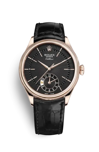 Rolex Rolex - 50525-0011 Cellini Dual Time Everose / Black / Alligator Black