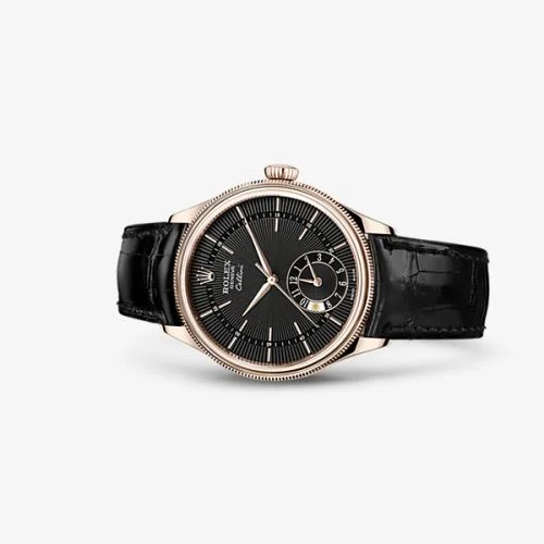 Rolex Rolex - 50525-0011 Cellini Dual Time Everose / Black / Alligator Black