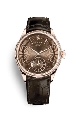 Rolex Rolex - 50525-0015 Cellini Dual Time Everose / Brown / Alligator Brown