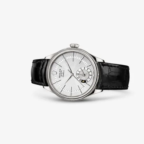 Rolex Rolex - 50529-0006 Cellini Dual Time White Gold / Silver / Alligator Black