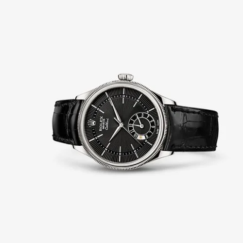 Rolex Rolex - 50529-0007 Cellini Dual Time White Gold / Black / Alligator Black