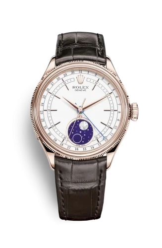 Rolex Rolex - 50535-0002 Cellini Moonphase Everose / White / Alligator