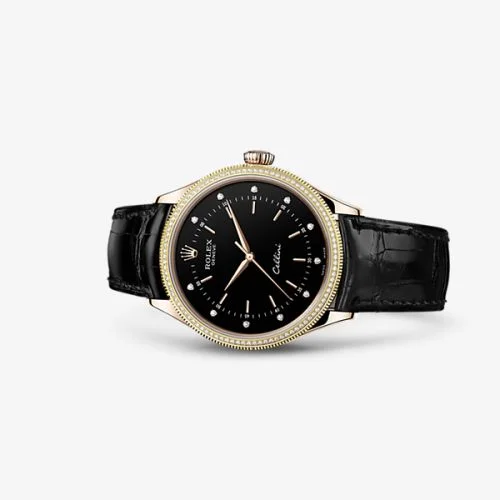 Rolex - 50605rbr-0014 Cellini Time Everose Diamond Black